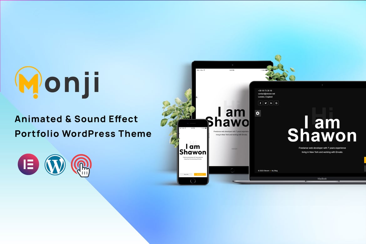 Monji – Creative Elementor Portfolio WordPress