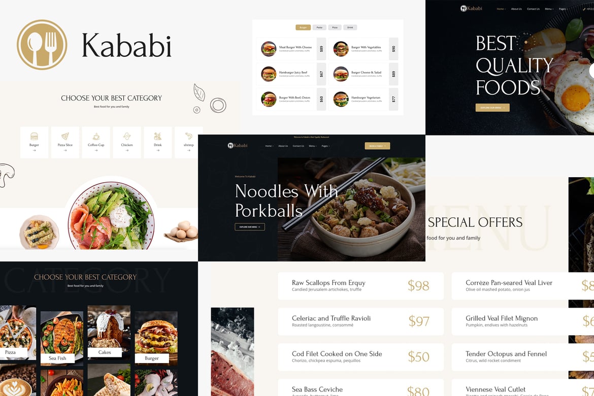 Restaurant WordPress Theme - Kababi