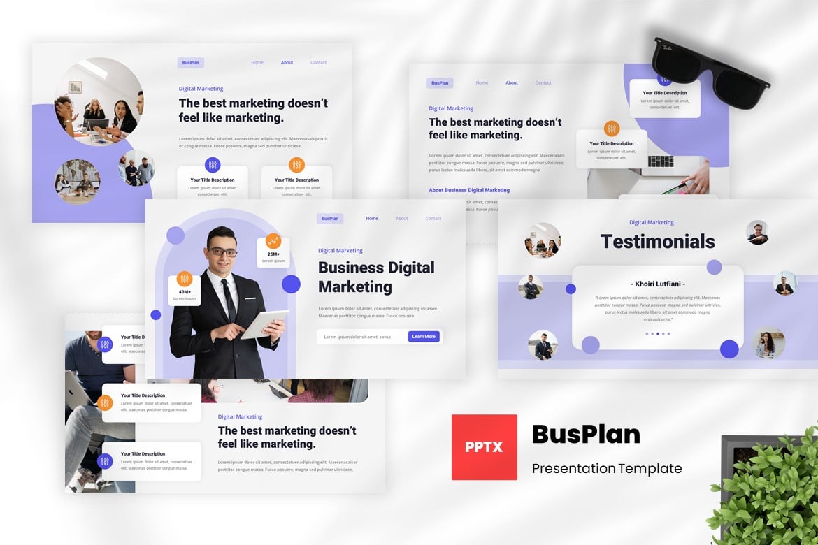 BusPlan - Digital Marketing Powerpoint Template