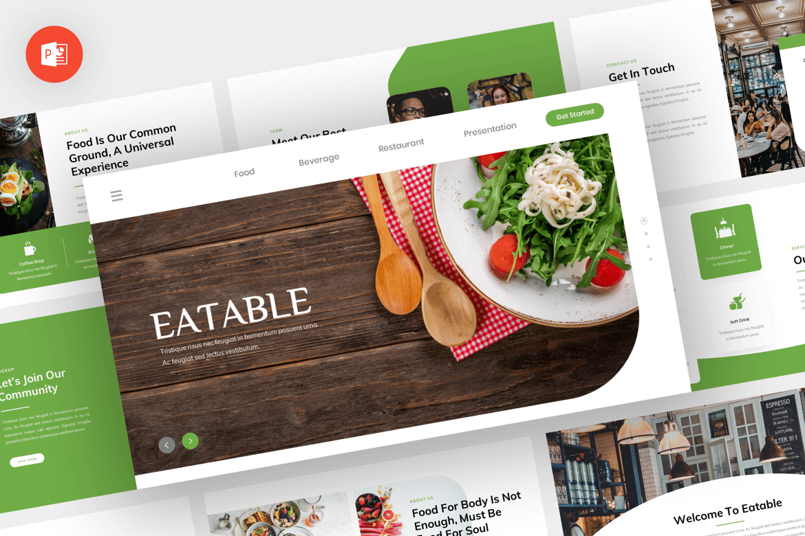 Eatable - Food Powerpoint Template