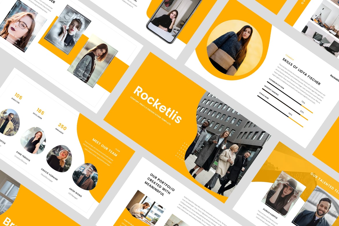 Rocketlis – Company Profile PowerPoint Template