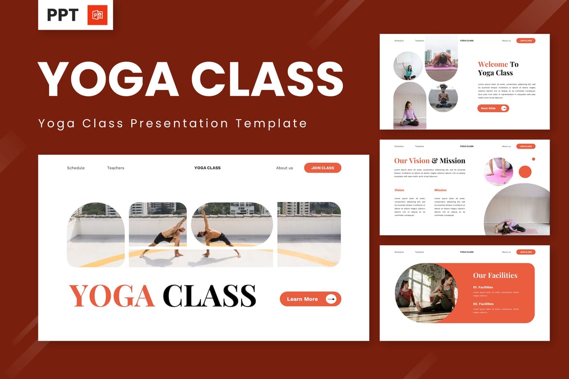 Yoga Class - Yoga Class Powerpoint Templates