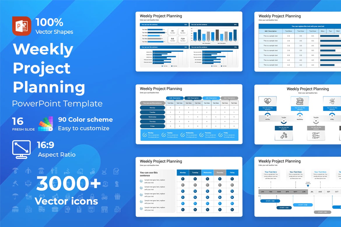Weekly Project Planning PowerPoint Template