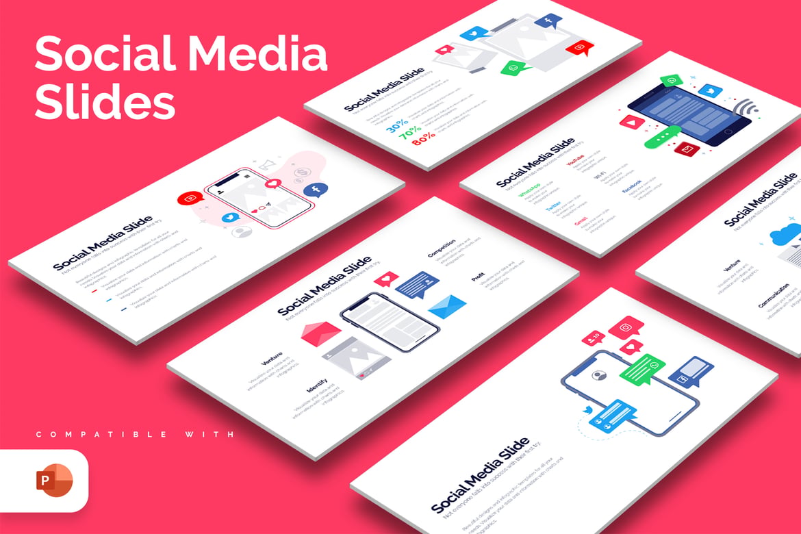 Marketing Social Media PowerPoint Infographics