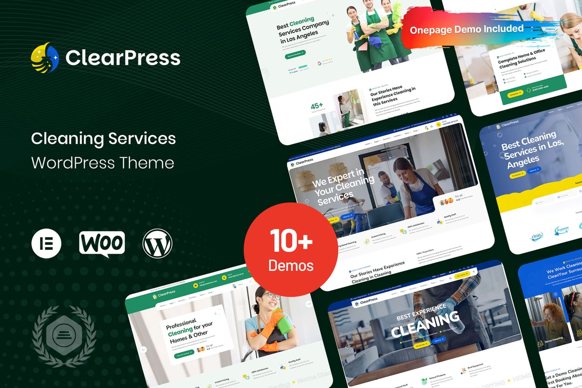 ClearPress - Cleaning Services WordPress Theme