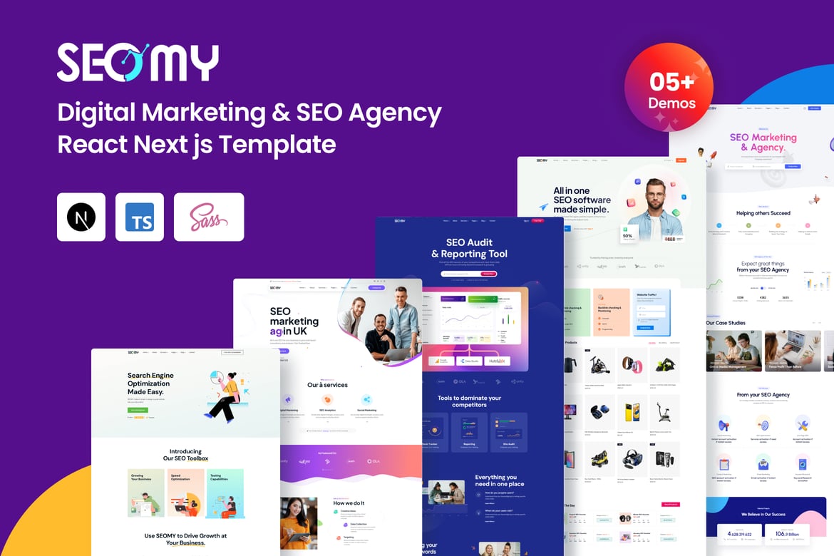 SEOMY - Digital Marketing React Next Js Template