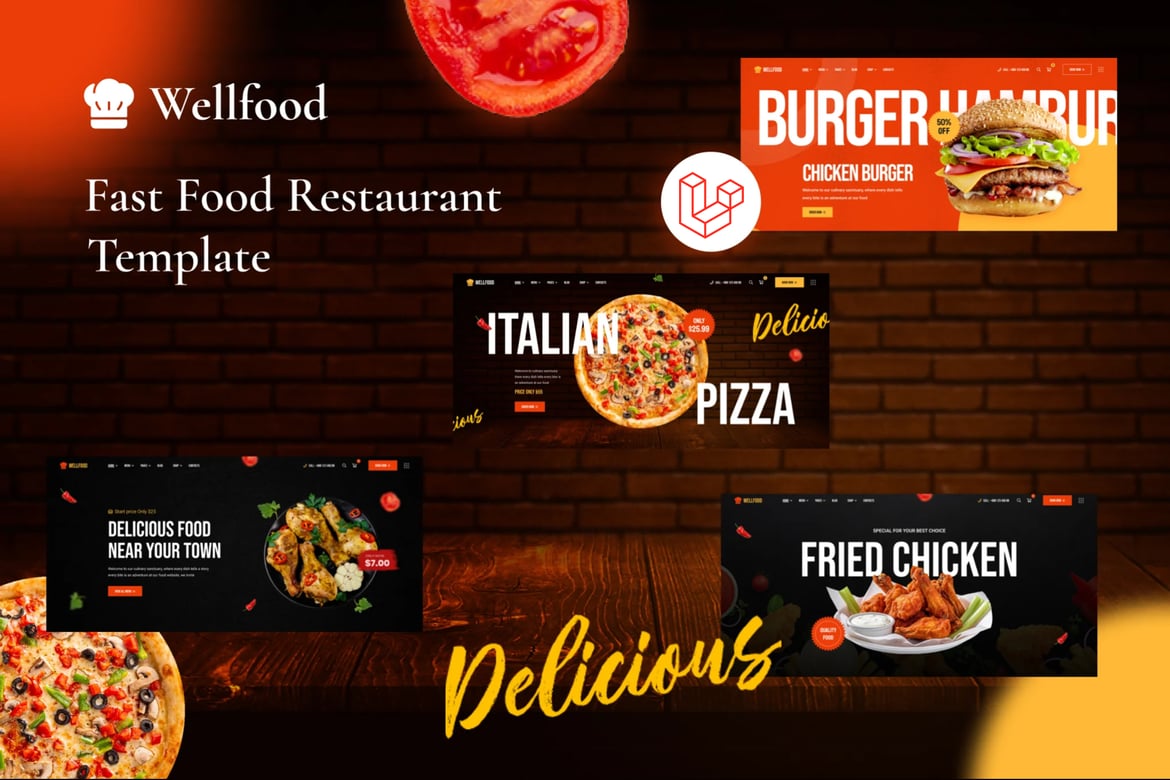 Wellfood - Fast Food & Restaurant Laravel Template